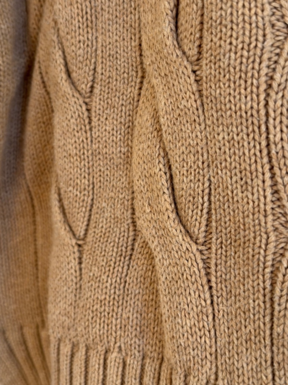 Polo Ralph Lauren Tan Cable Knit Cotton Sweater - Picture 5 of 5